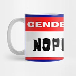 Gender Nope Name Tag Mug